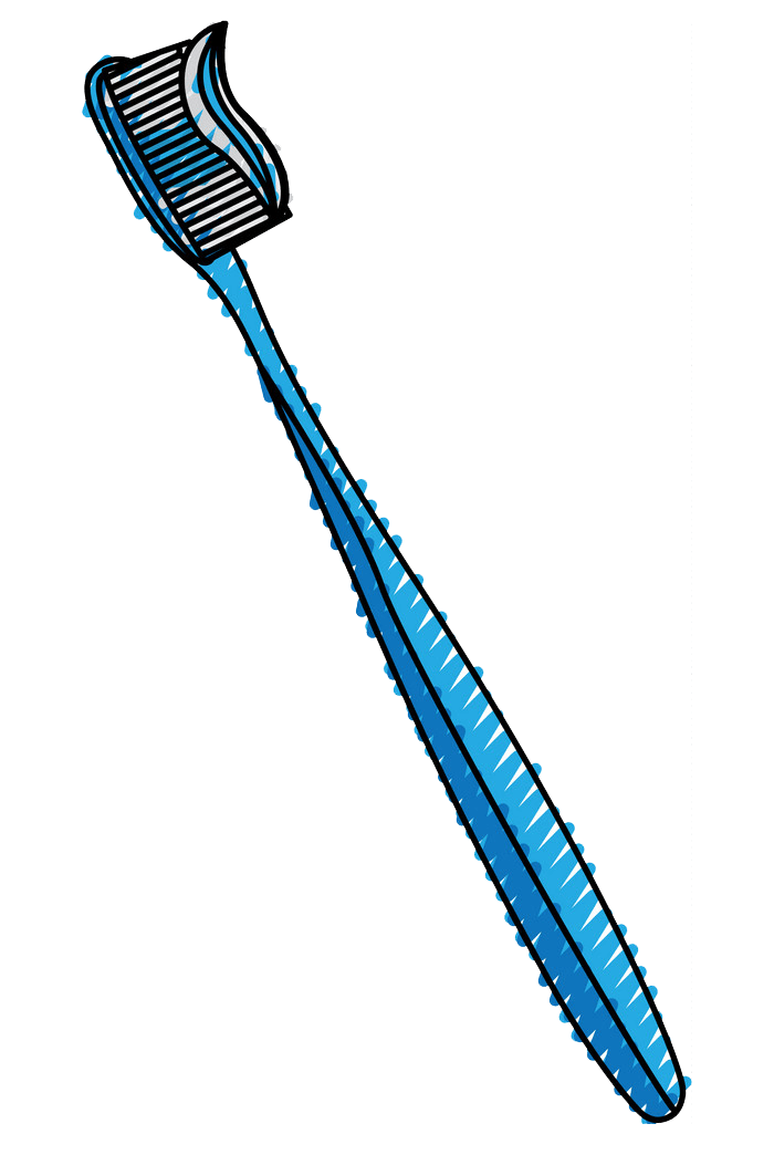 Blue Toothbrush clipart transparent 1