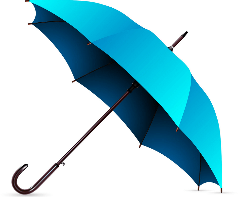 Blue Umbrella clipart