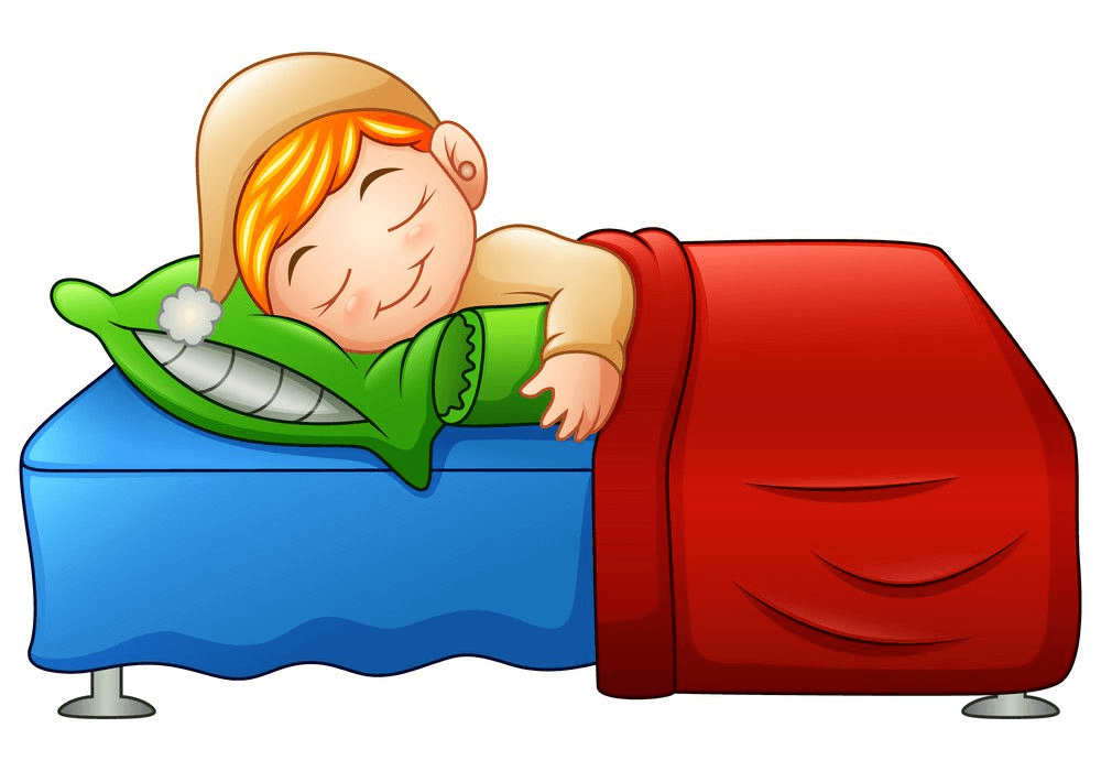 Boy in Bed clipart free