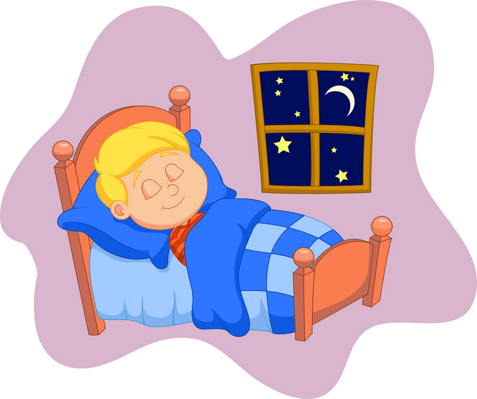 Boy in Bed clipart png