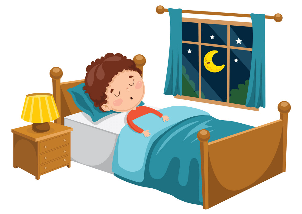 Boy in Bed clipart