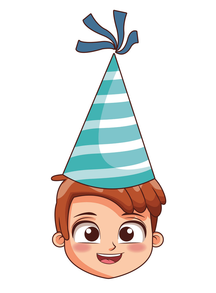 Boy with Party Hat clipart