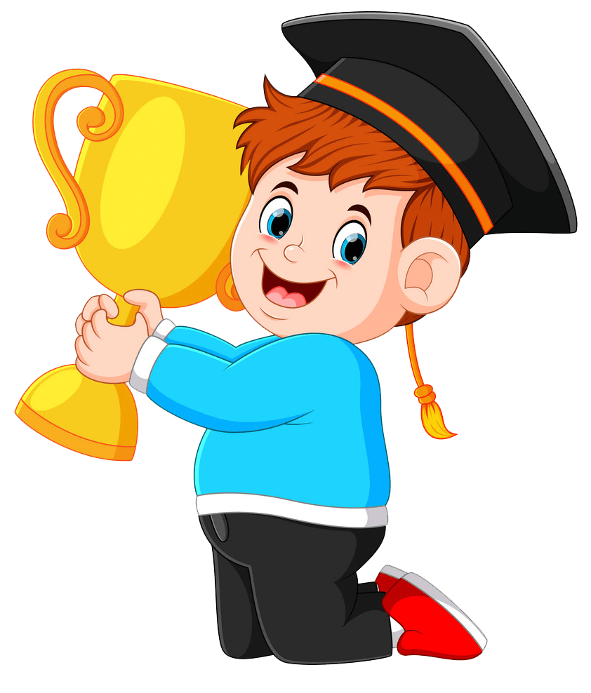 Boy with Trophy clipart transparent