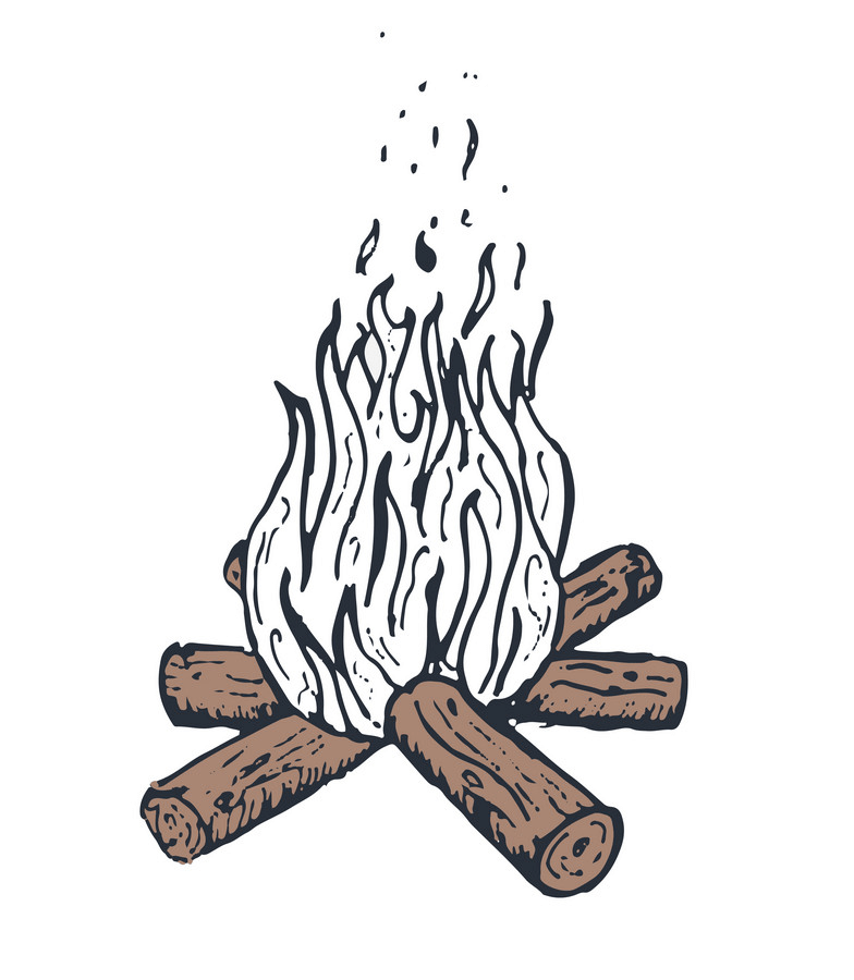 Campfire Sketch clipart