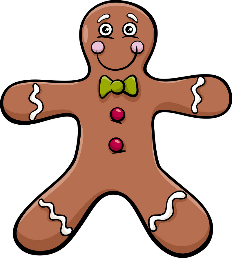 Cartoon Gingerbread Man clipart