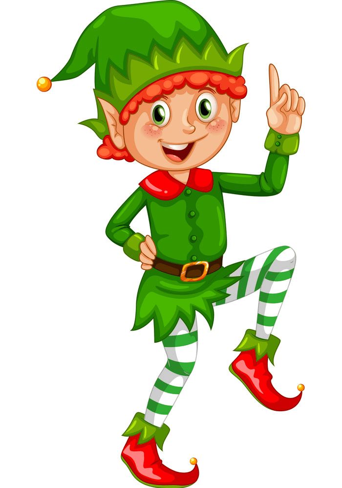 Christmas Elf Smiling clipart