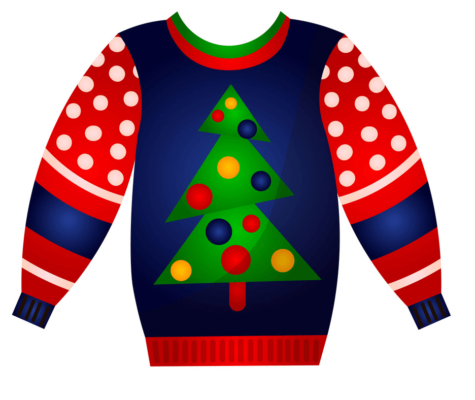 Christmas Sweater with Christmas Tree clipart
