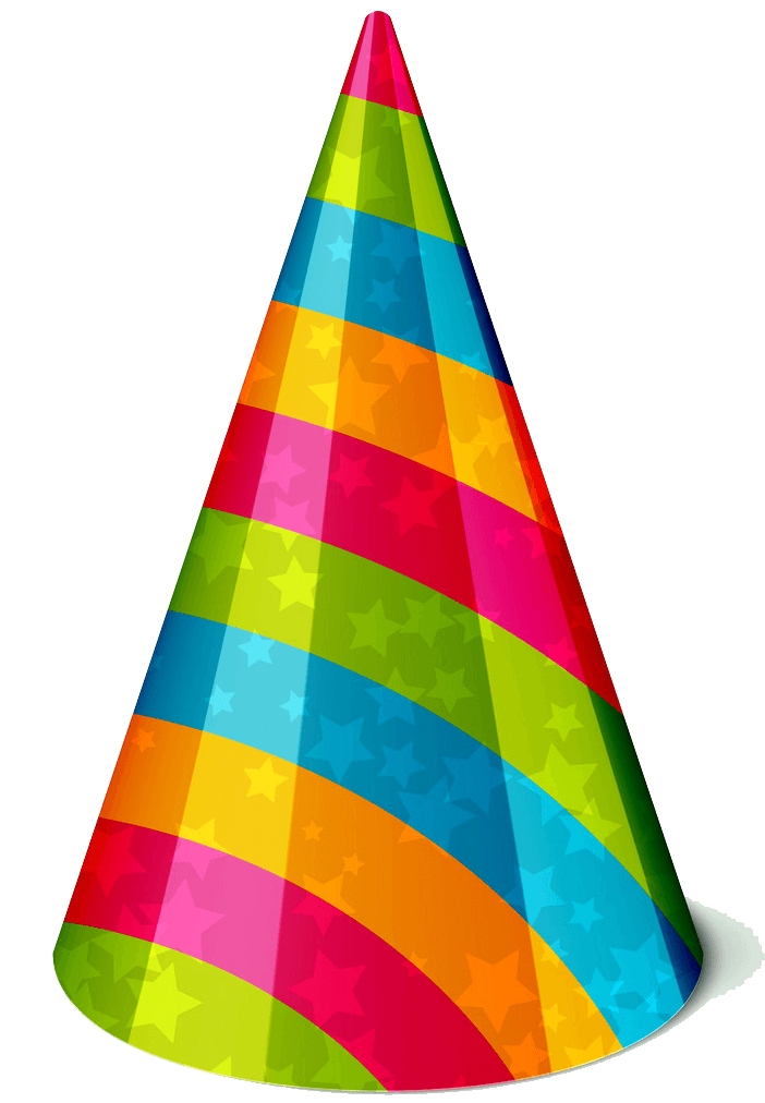 Colorful Party Hat clipart transparent
