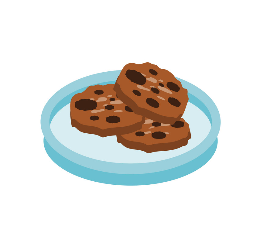 Cookies on Plate clipart