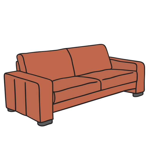 Couch clipart transparent 4