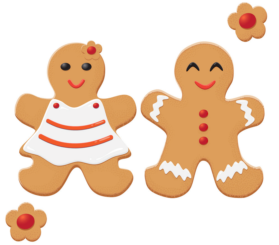 Couple Gingerbread Man clipart