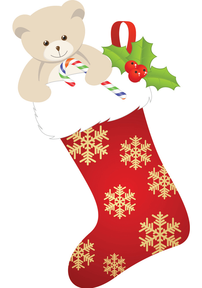 Cute Christmas Stocking clipart