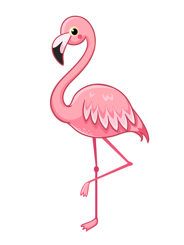 Cute Flamingo clipart transparent