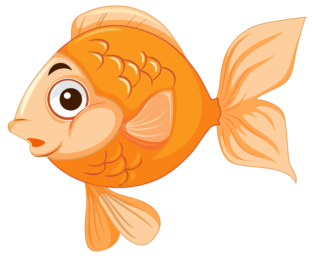 Cute Goldfish clipart transparent 1