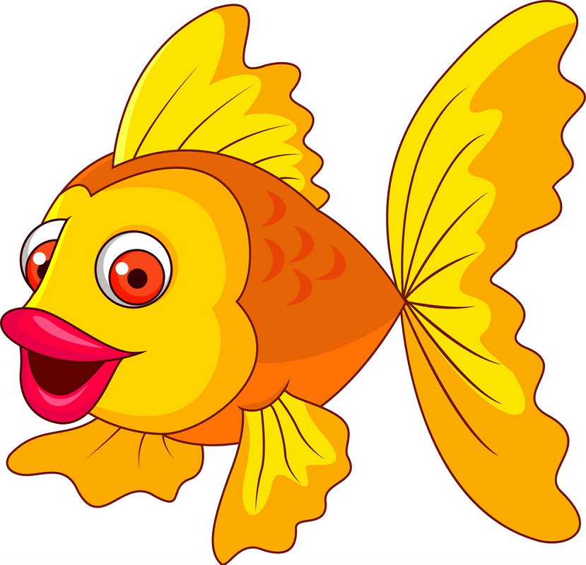 Cute Goldfish clipart
