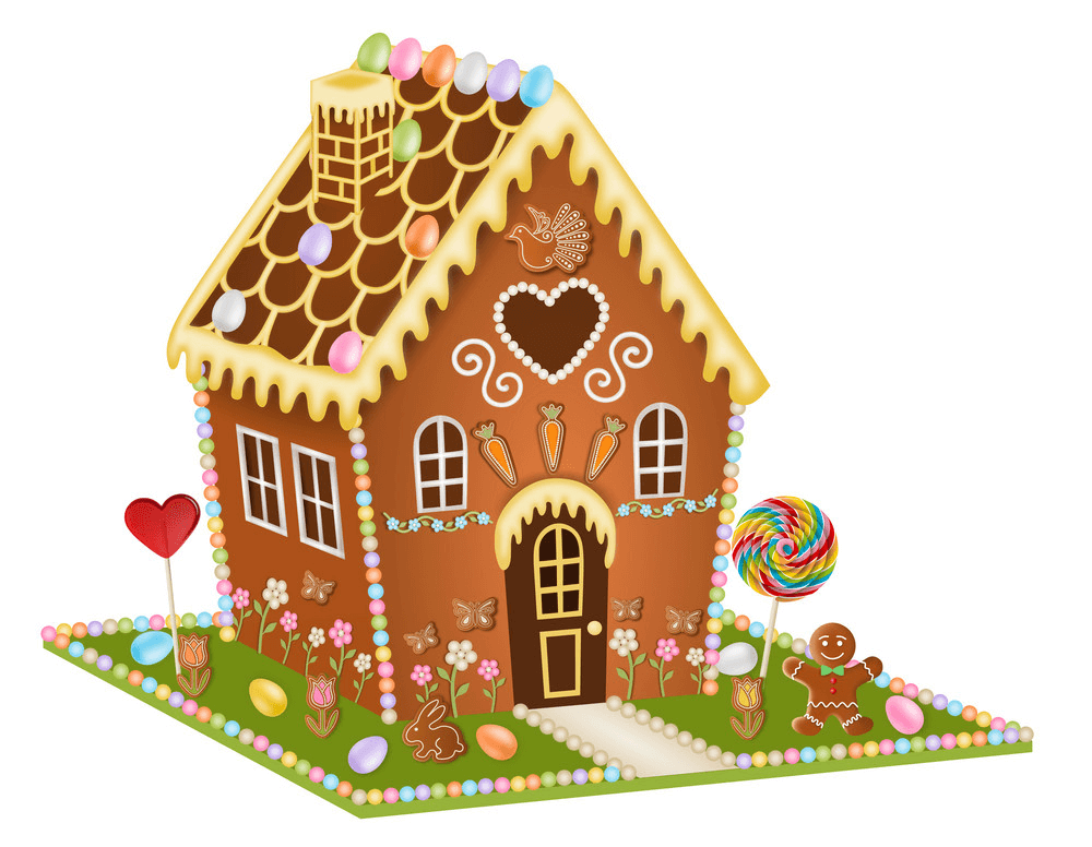 Easter Gingerbread House clipart