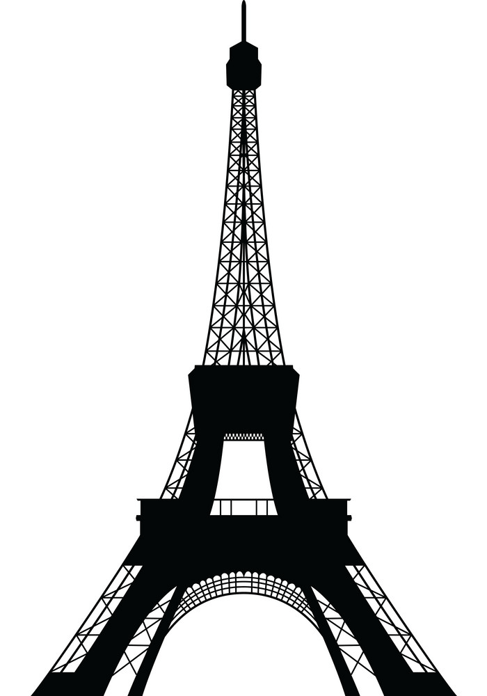 Eiffel tower silhouette clipart