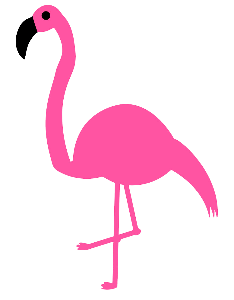 Elegant Flamingo clipart transparent