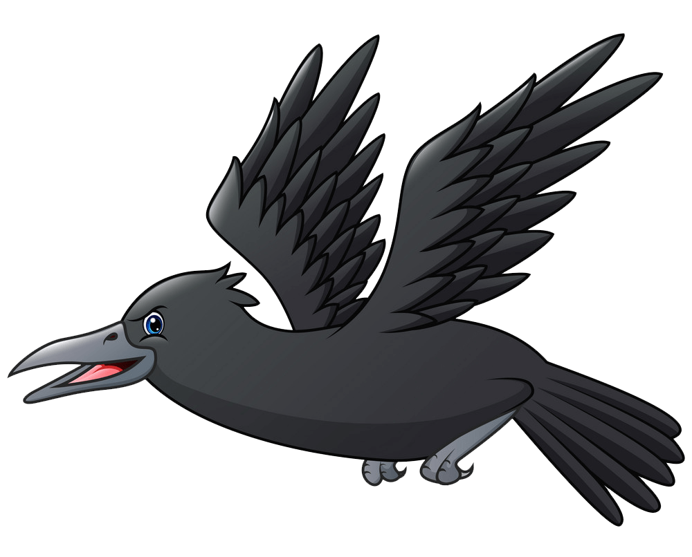 Flying Crow clipart transparent