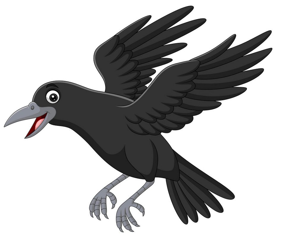 Flying Crow clipart