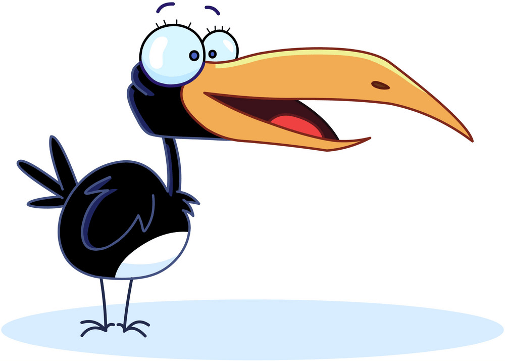 Funny Crow clipart