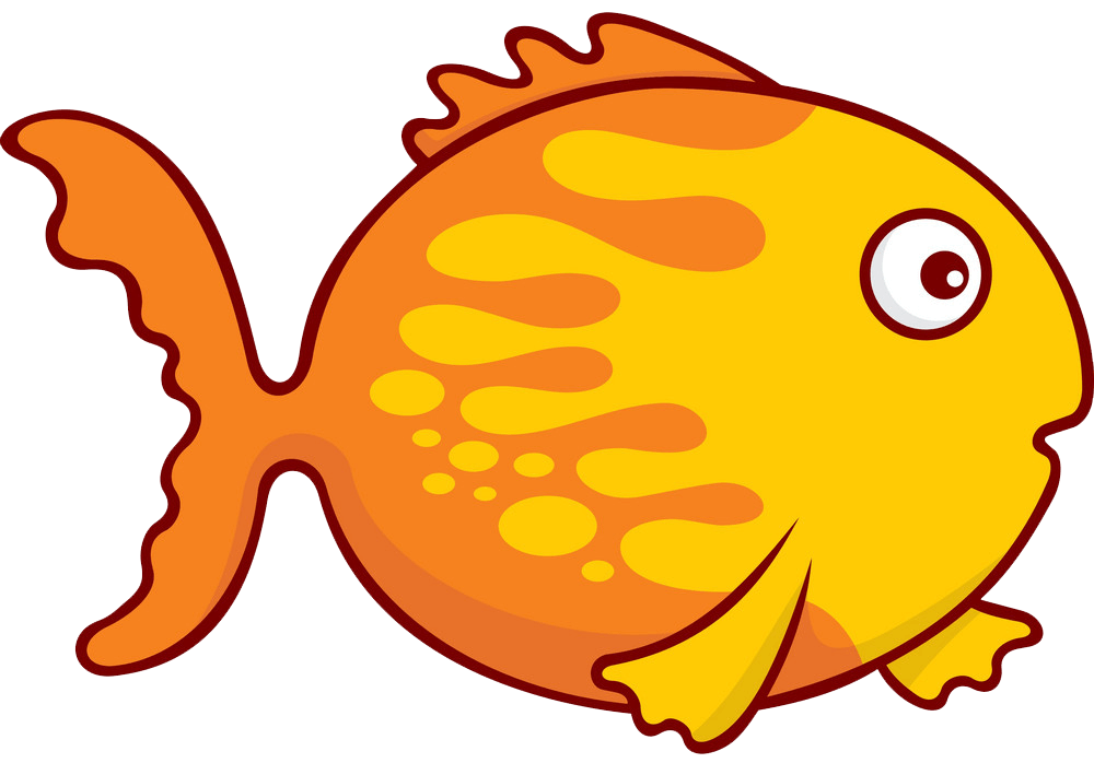 Funny Goldfish clipart transparent 1