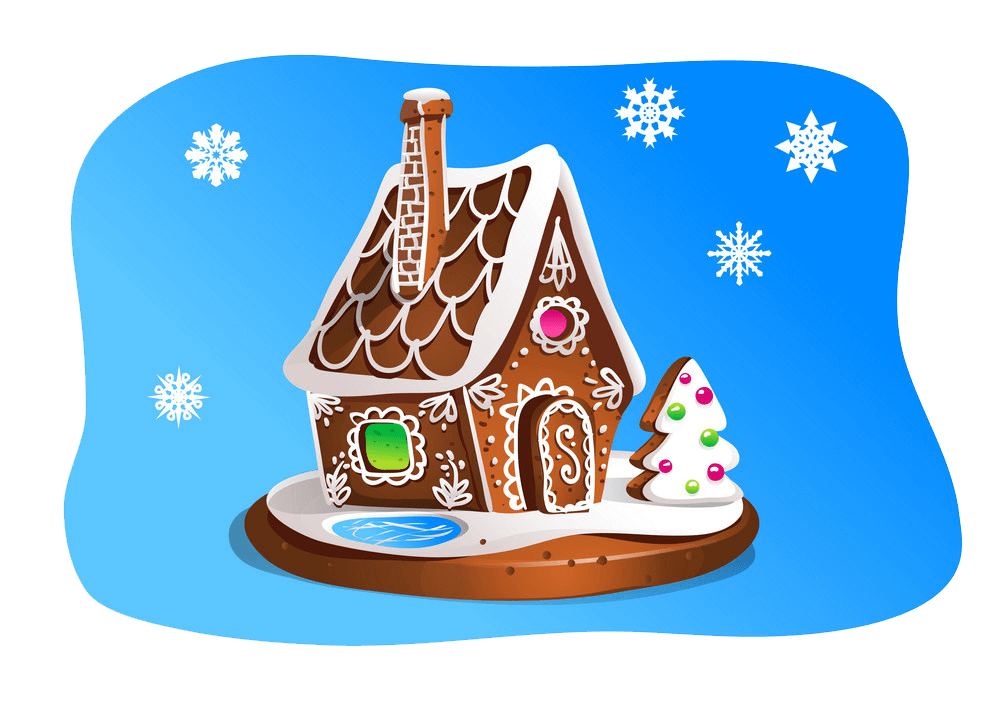 Gingerbread House clipart transparent