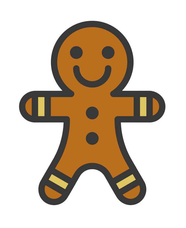 Gingerbread Man Icon clipart transparent