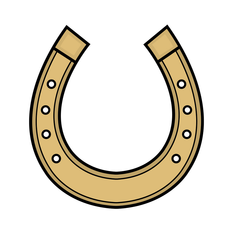 Gold Horseshoe clipart 1