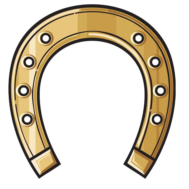 Gold Horseshoe clipart transparent