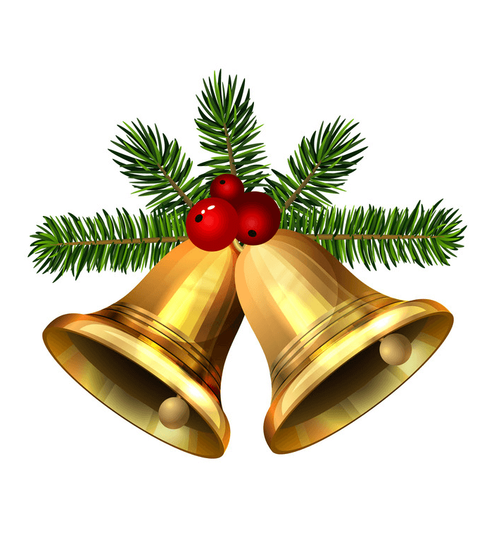 Golden Jingle Bells clipart