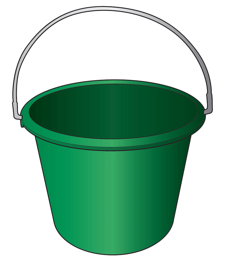 Green Bucket clipart transparent