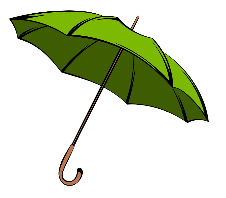 Green Umbrella clipart transparent