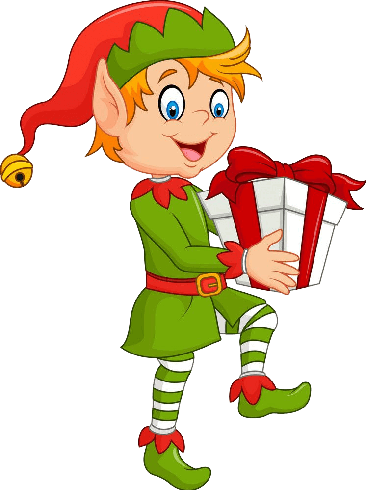 Happy Christmas Elf transparent