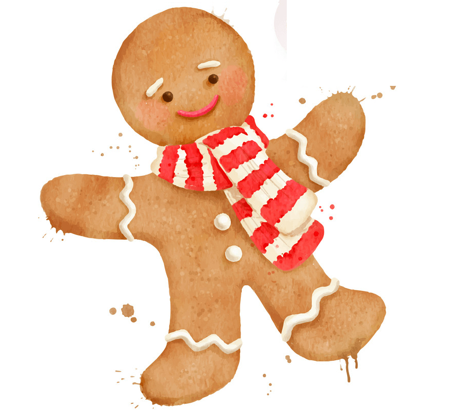 Happy Gingerbread Man clipart 1