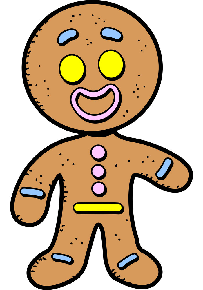 Happy Gingerbread Man clipart