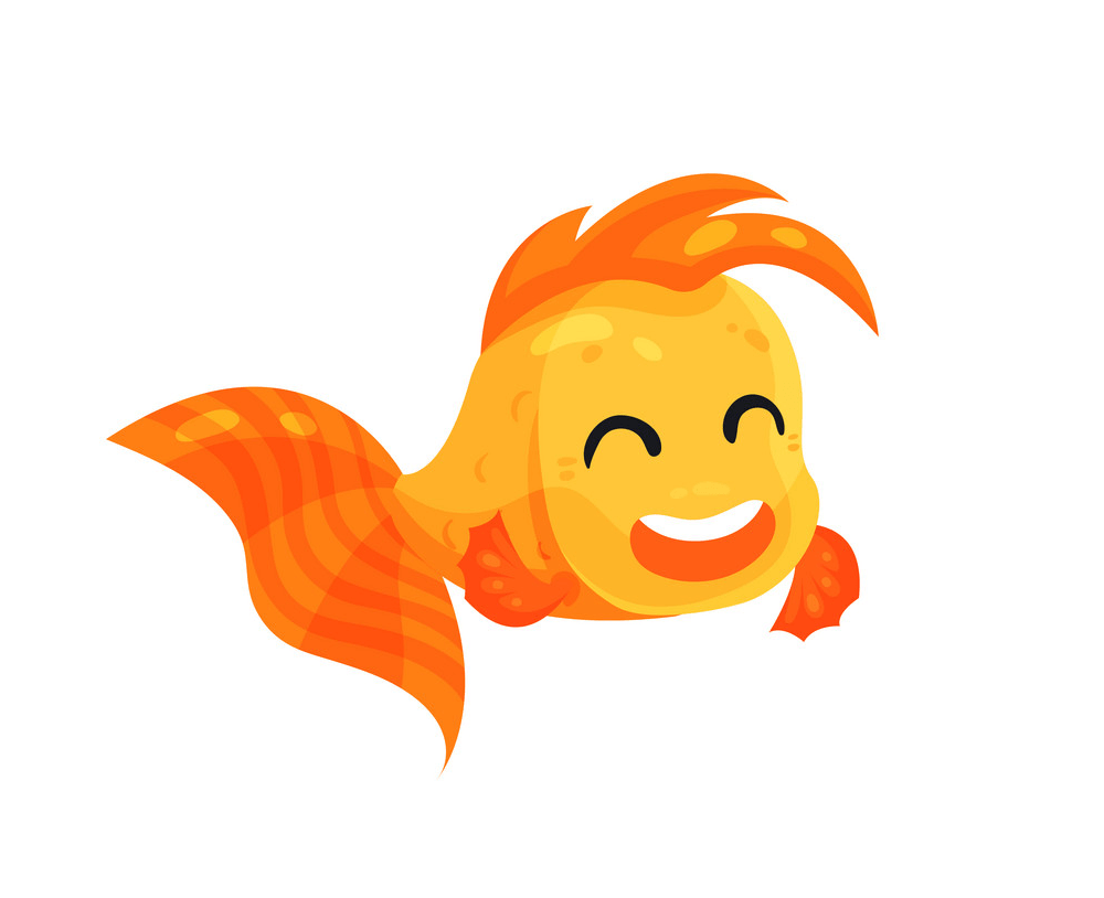 Happy Goldfish clipart