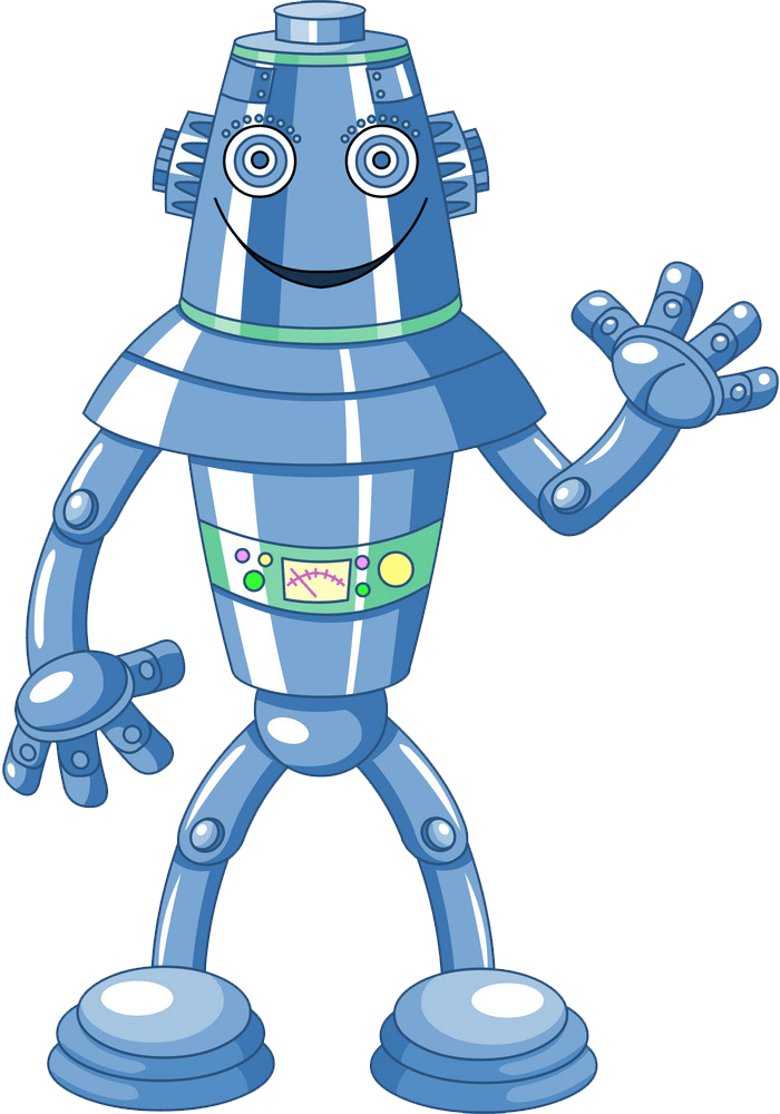 Happy Robot clipart transparent