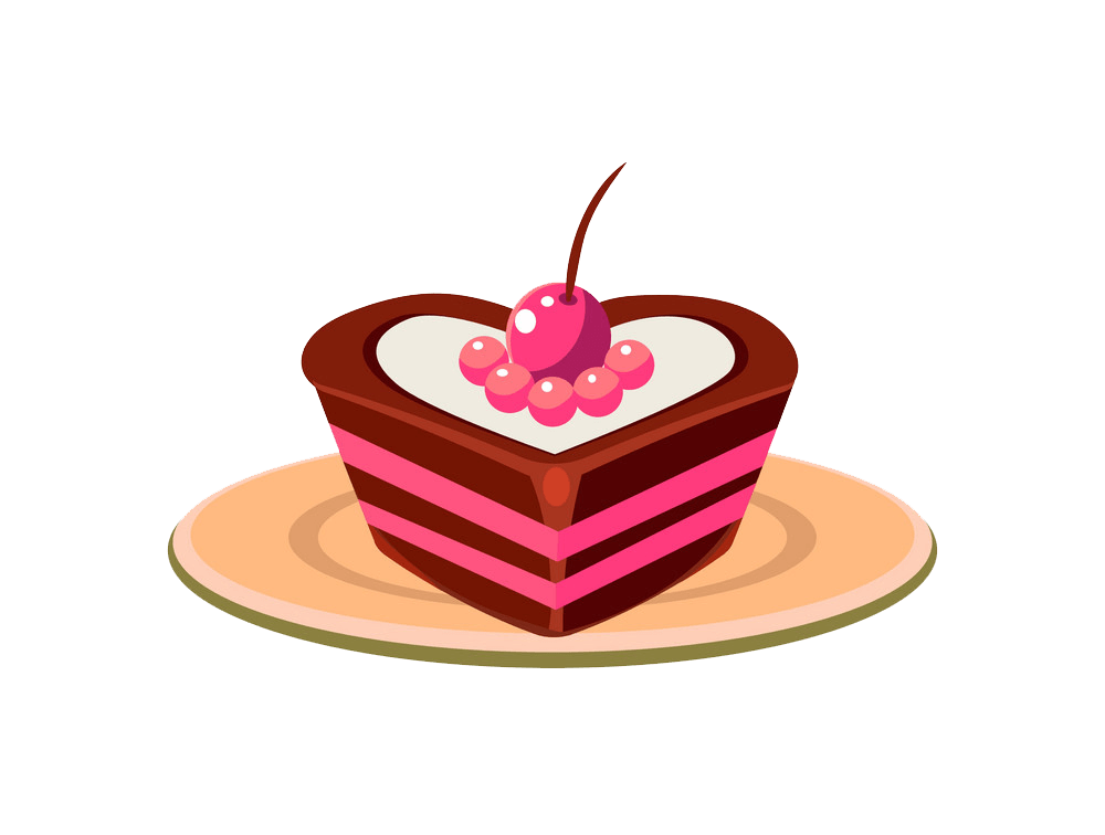 Heart Shaped Cake clipart transparent