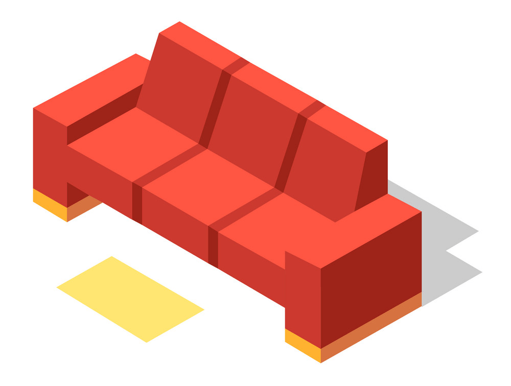Isometric Couch clipart