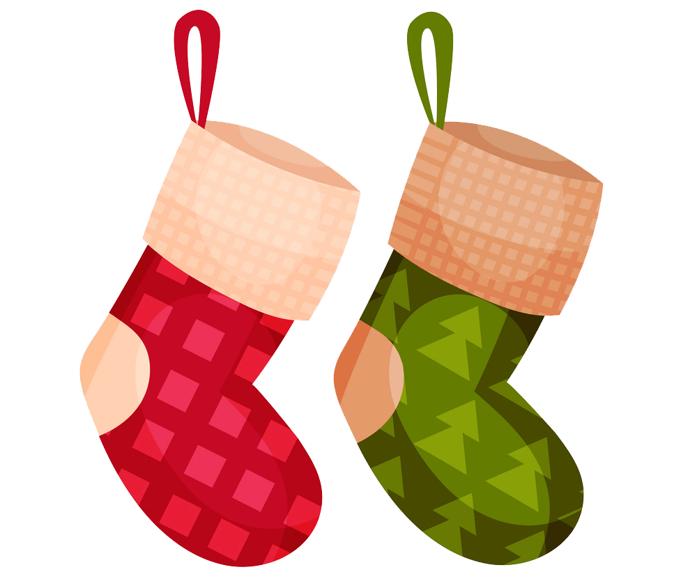 Knitted Christmas Stocking clipart transparent