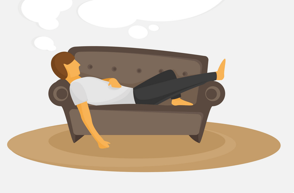 Lazy on Couch clipart