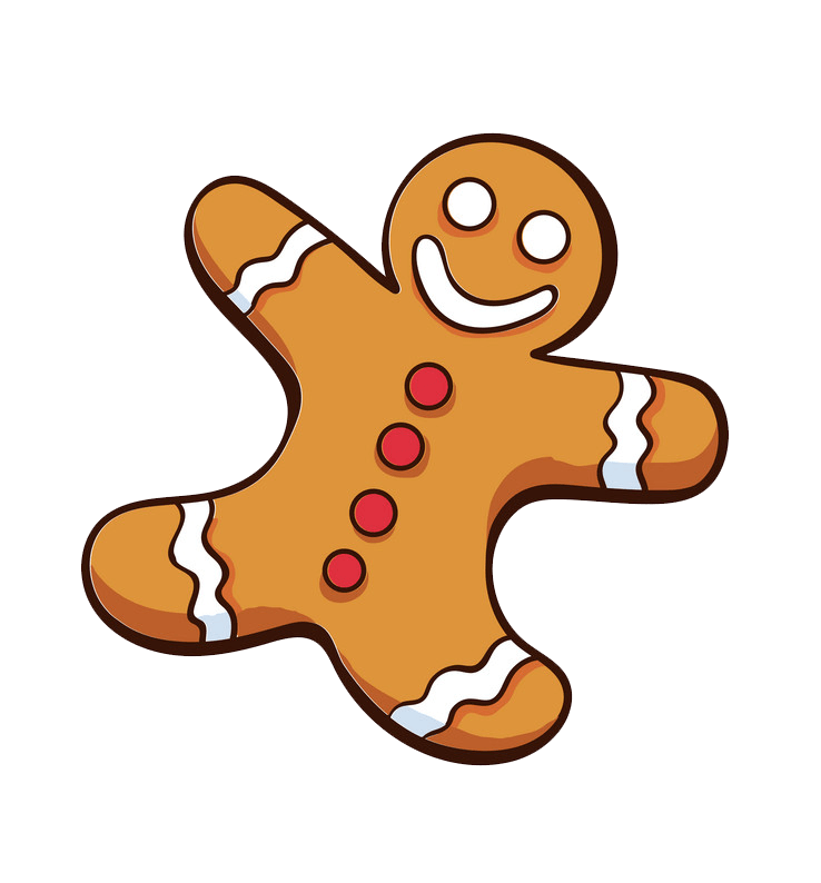 Little Gingerbread Man clipart transparent