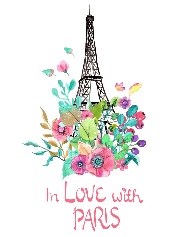 Love Eiffel Tower clipart