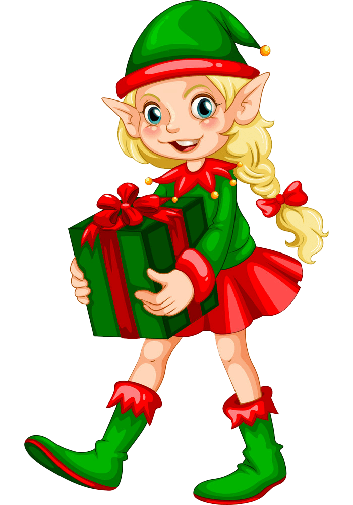 Lovely Christmas Elf clipart transparent