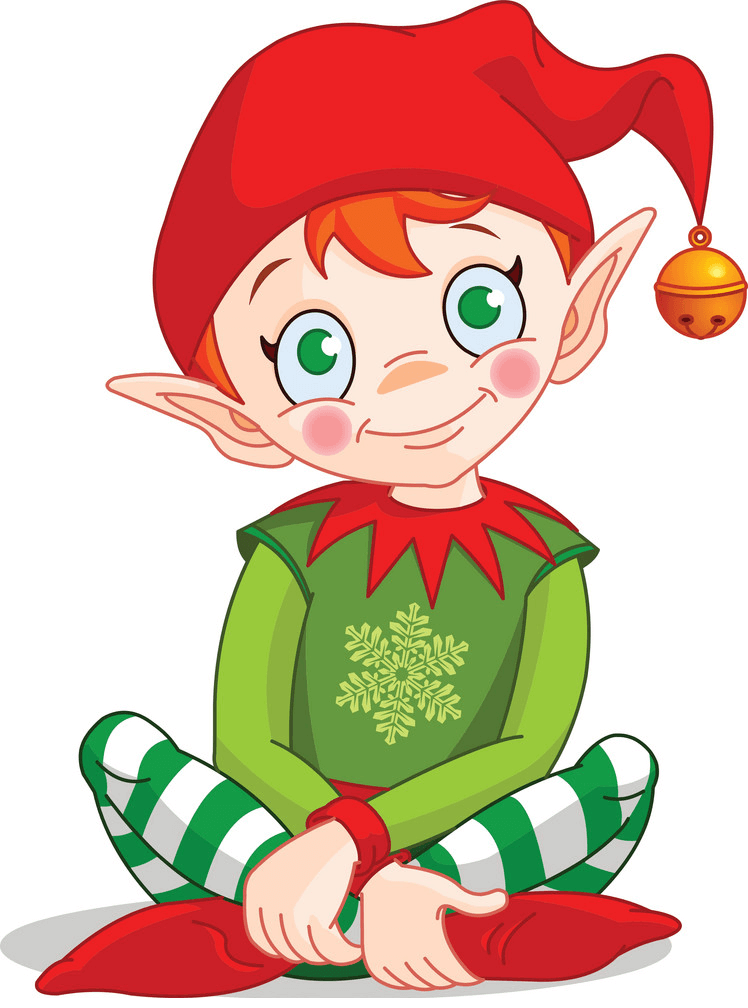 Lovely Christmas Elf clipart