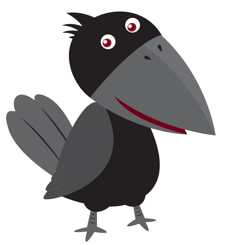Lovely Crow clipart transparent