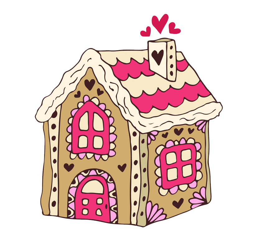 Lovely Gingerbread House clipart transparent