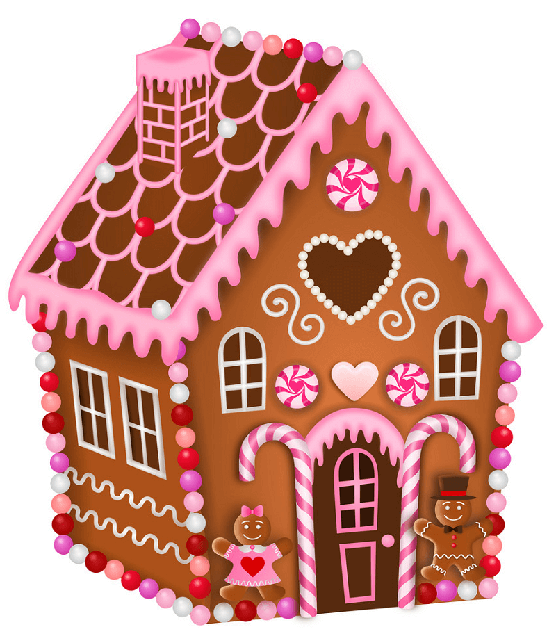 Lovely Gingerbread House clipart