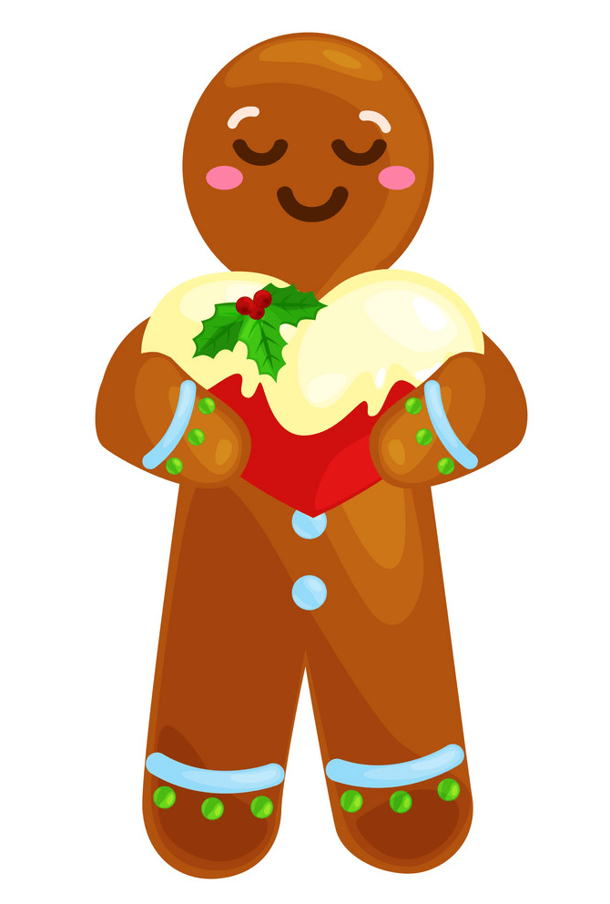 Lovely Gingerbread Man clipart